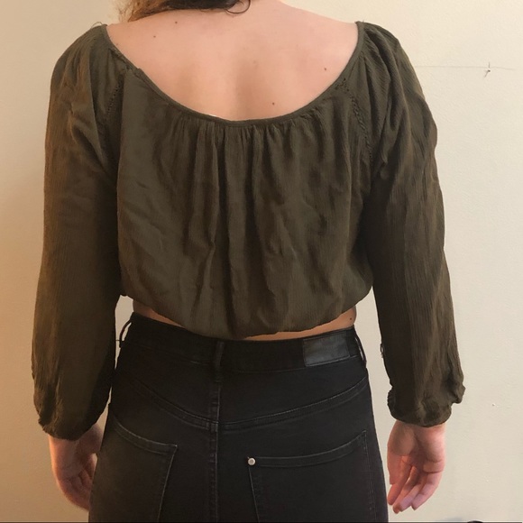 NWOT Nordstrom army green top - Picture 8 of 8